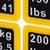 Fitness Equipment - 2 pezzi di etichette adesive gialle