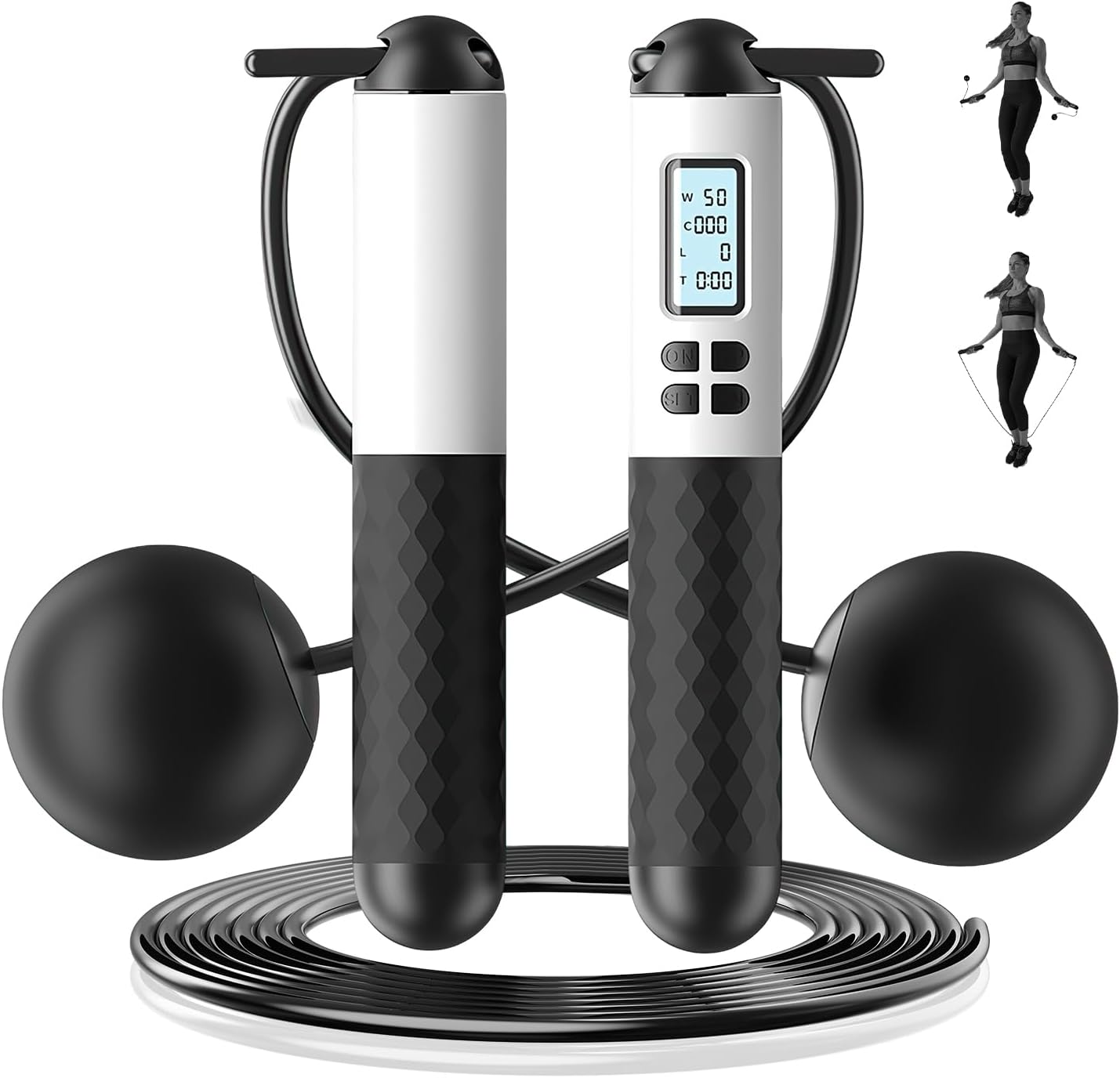 Smart Jump Rope Digital Counter - Corda per saltare senza fili da