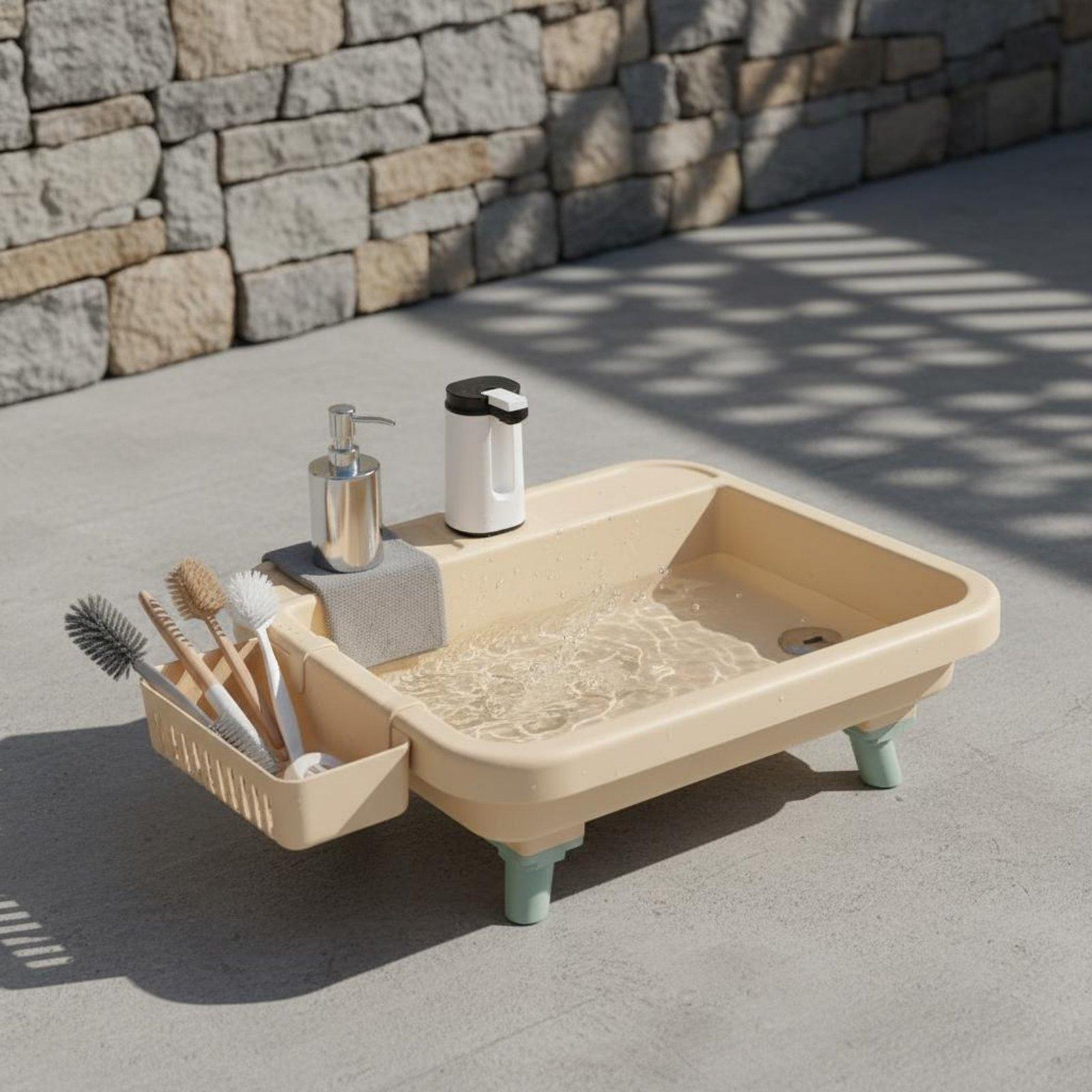 Camping - Lavabo portatile da esterno per idropulitrice,