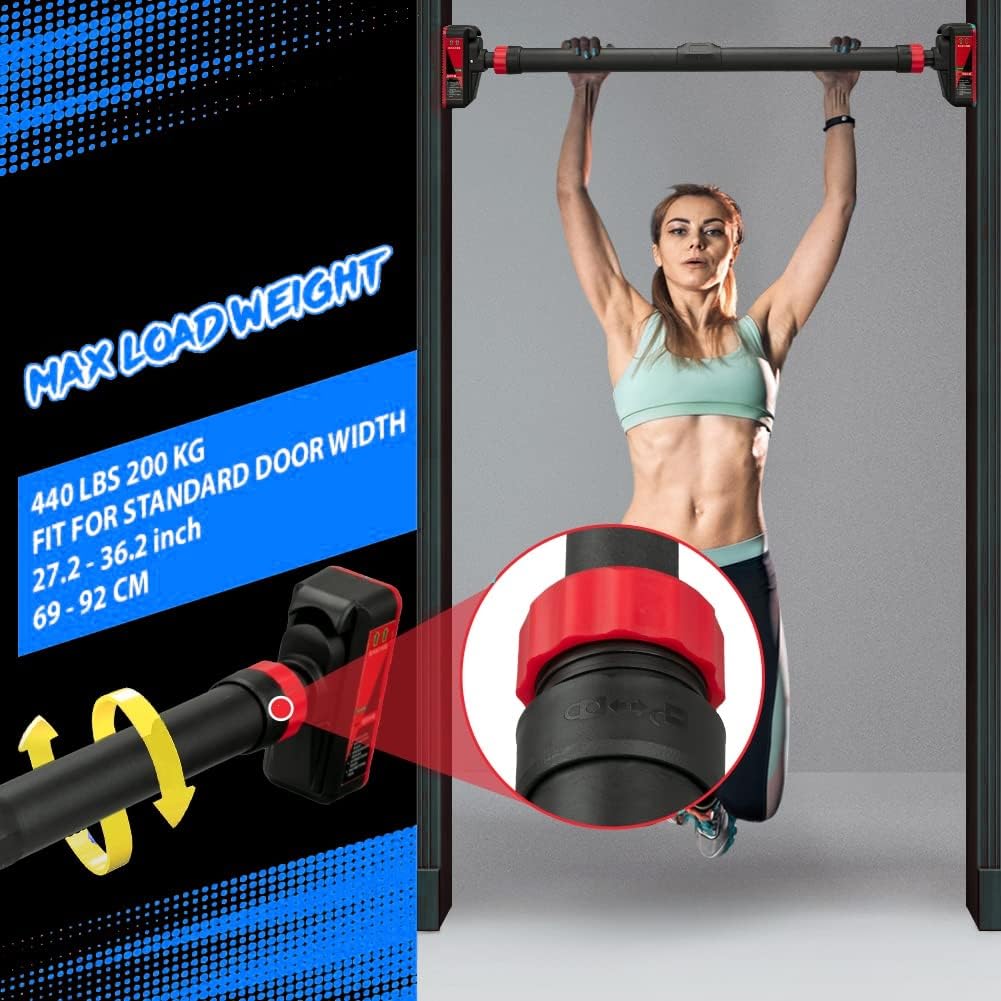 Door Pull Up Bar No Screw - Barra per trazioni regolabile da appendere