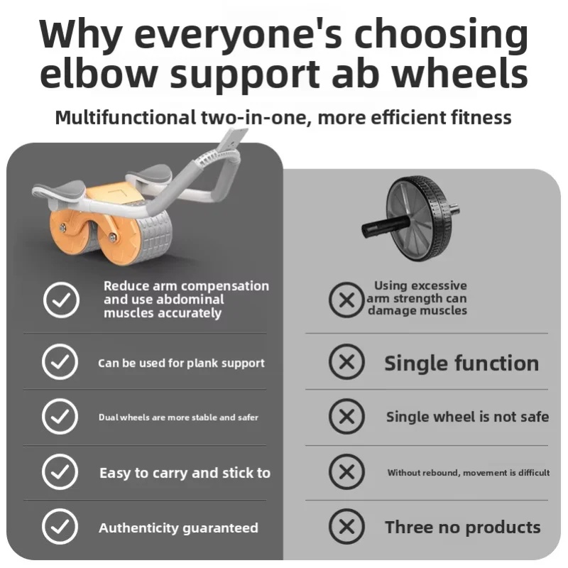 Rullo per esercizi addominali  - Ab Roller Wheel With Elbow Support recensione e prezzo