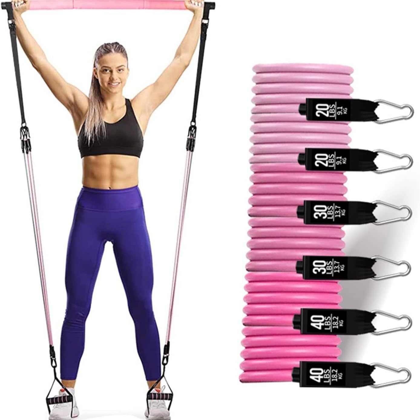 Set di Bande di Resistenza da  - Pilates Bar Kit With Resistance Bands recensione e prezzo