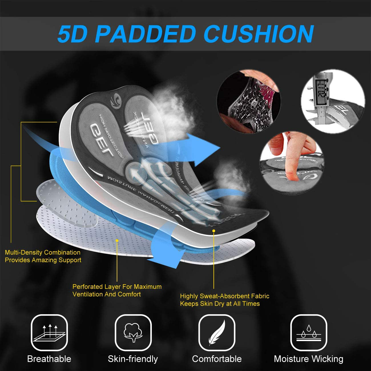 X-TIGER Pantaloncini intimi da - Padded Cycling Shorts 5D Gel recensione e prezzo
