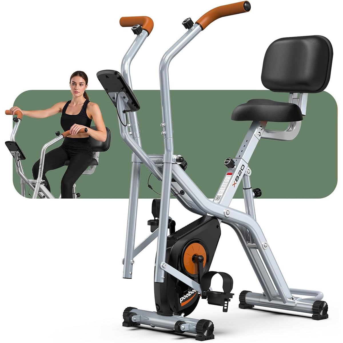 Pooboo Cyclette Pieghevole 2-i - Exercise Bike Magnetic Resistance recensione e prezzo